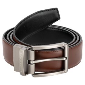   Kétoldalas bőröv, fekete és barna, "100cm", Lahti