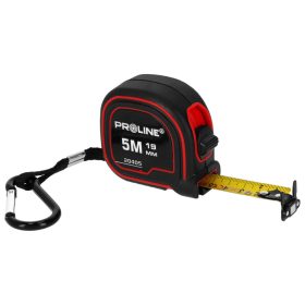   8 m/25 mm-es, kétoldalas, mágneses nejlon mérőszalag csipesszel.