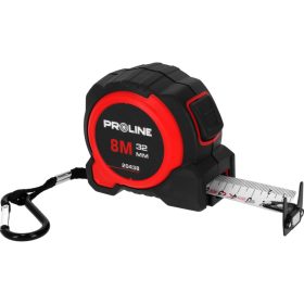   8 m/32 mm-es kétoldalas mágneses nejlon mérőszalag csipesszel.