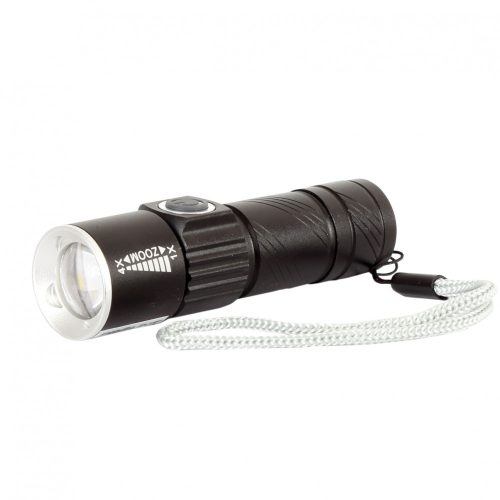 Fejlámpa alu led zoom usb 50/100/flash, proline, ce