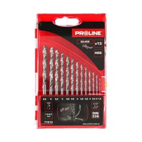   HSS fémfúrófejek DIN338 köszörült 13 db (1,5-6,5 mm) prolin