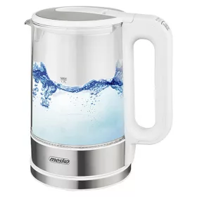   MESKO MS 1301W üveg elektromos vízforraló hőmérséklet-szabályozóval, 1,7l, Fehér