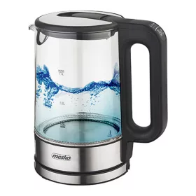   MESKO MS 1301b üveg elektromos vízforraló hőmérséklet-szabályozóval, 1,7l, Fekete