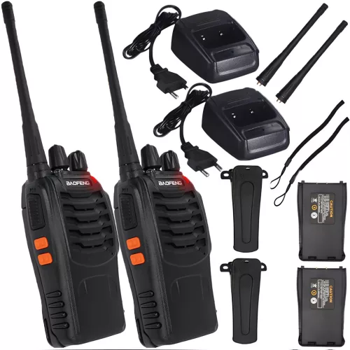 2x walkie-talkie + fejhallgató Baofeng BF888S PMR nagy hatótávolságú