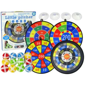 Darts táblajáték készlet 36 cm tépőzáras golyókkal