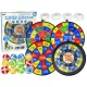 Darts táblajáték készlet 36 cm tépőzáras golyókkal