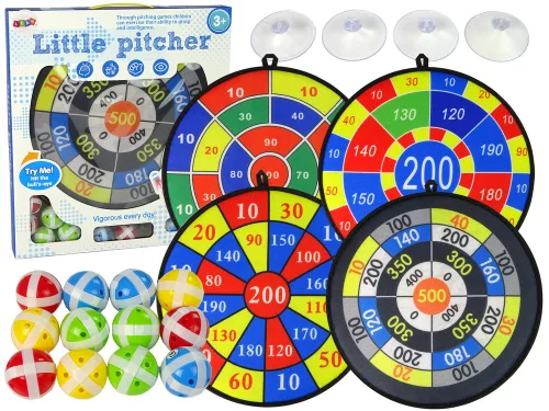 Darts táblajáték készlet 36 cm tépőzáras golyókkal