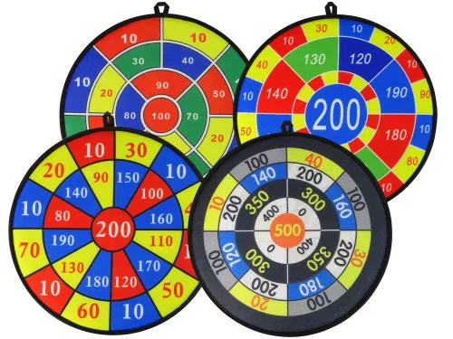 Darts táblajáték készlet 36 cm tépőzáras golyókkal