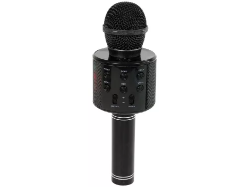 Vezeték nélküli USB mikrofon hangszóró karaoke felvevő WS-858 modell fekete