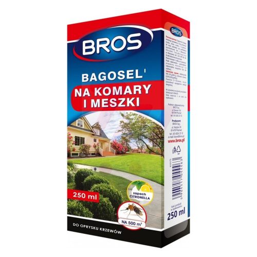 Előkészület a kert permetezésére szúnyogok és kullancsok ellen Bros Bagosel 100EC 250ml