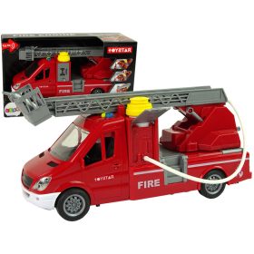 Autó Teherautó Tűzoltóság Piros Víz Hangok Fények