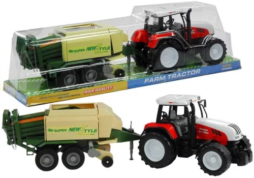 Nagy traktor pótkocsival mezőgazdasági gép 65 cm