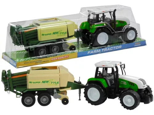 Nagy traktor pótkocsival mezőgazdasági gép 65 cm