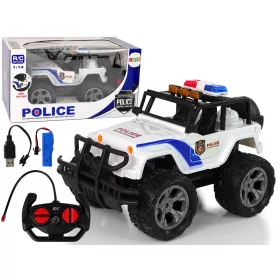  Autó Távirányítós Rendőrség Rendőrségi Jeep 1:14 Távirányítós Fényeffektek