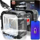 LED taktikai zseblámpa, nagy teljesítményű újratölthető, USB keresőfény, 1000lm 40w