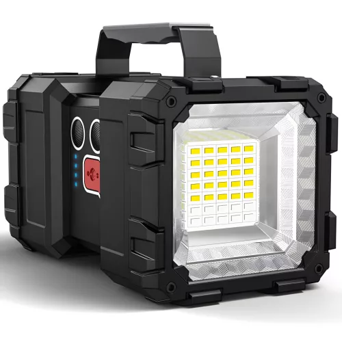 LED taktikai zseblámpa, nagy teljesítményű újratölthető, USB keresőfény, 1000lm 40w