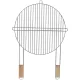 Kerek grillrács, Master Grill, átmérő 51 cm, anyaga: krómozott acél, fa nyél