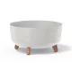 Virágcserép Gracia Low Eco Wood DGRL400LW fehér eco