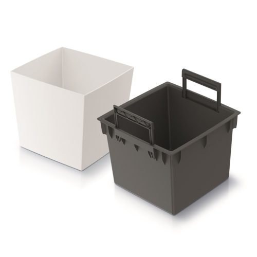 URBI NÉGYZETES ALACSONY DURS300L-ES virágcserép - fehér