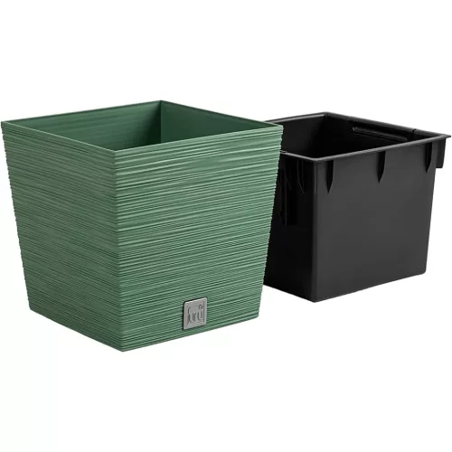 FURU SQUARE LOW DFS240 virágcserép - földzöld