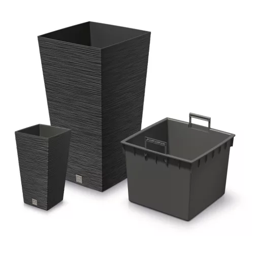 FURU SQUARE DFSH240 virágcserép - antracit