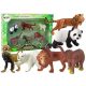 6 db-os vad szafari állatfigura szett, tigris, majom, oroszlán