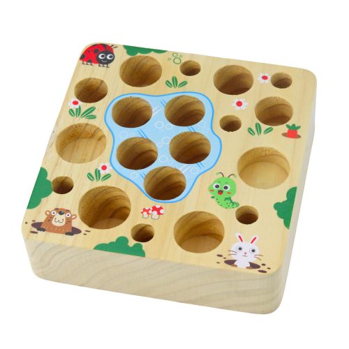 Fa játék sárgarépa gilisztamágneses horgászbot