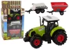 Nagy traktor LED fényekkel, hangokkal, 2 géppel, mezőgazdasági készlet