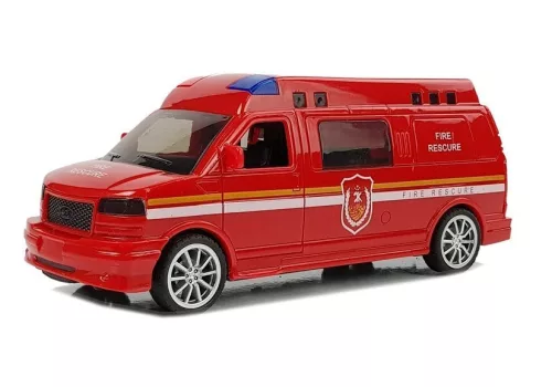 Tűzoltóautó hátrahúzóval, fénnyel és hanggal