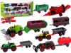 Mezőgazdasági Járművek Traktor Szett 12 Darabos Fém