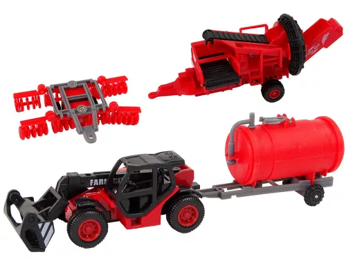 Mezőgazdasági Járművek Traktor Szett 12 Darabos Fém