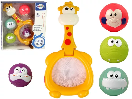Fürdőjáték Mini Kosárlabda Zsiráf Gumilabdák