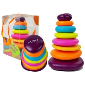 Színes gyűrűk piramisa babáknak
