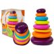 Színes gyűrűk piramisa babáknak