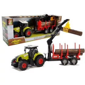   Traktor erdészeti pótkocsival, rönkszállítóval és karral