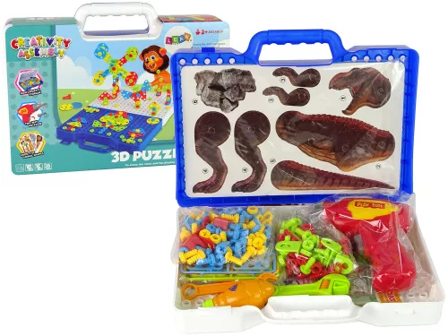 3D barkács dinoszaurusz építőkockák