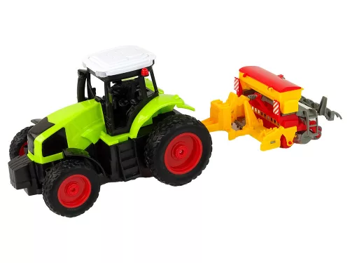 Mezőgazdasági Jármű Traktor Bálázóval Távirányítós 1:16 Zöld