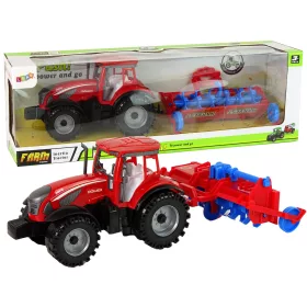Piros traktor eke súrlódásos meghajtással