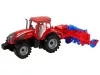 Piros traktor eke súrlódásos meghajtással
