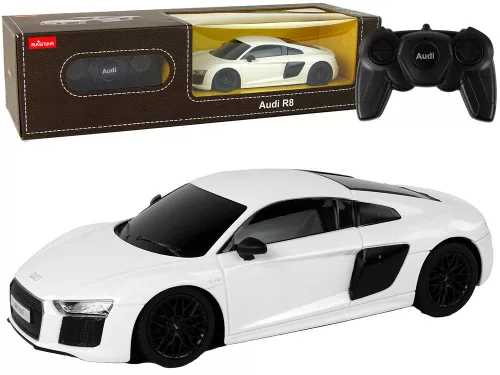Autó távirányítós autó RC Audi R8 Rastar Pilot fehér 1:24