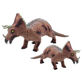 Nagy Triceratops dinoszaurusz figura hanggal 36 cm barna