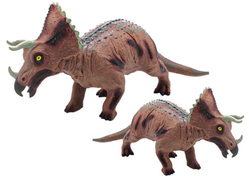 Nagy Triceratops dinoszaurusz figura hanggal 36 cm barna