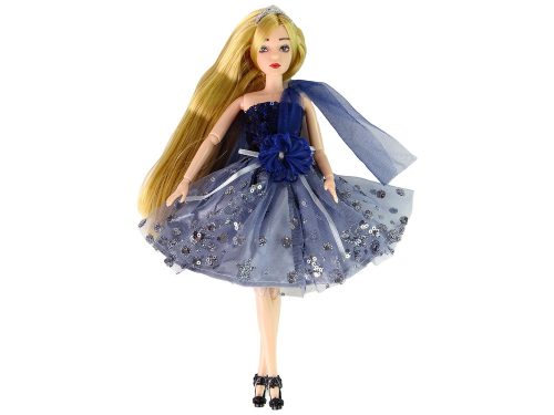 Emily baba kutyával, pénztárcával és virágokkal