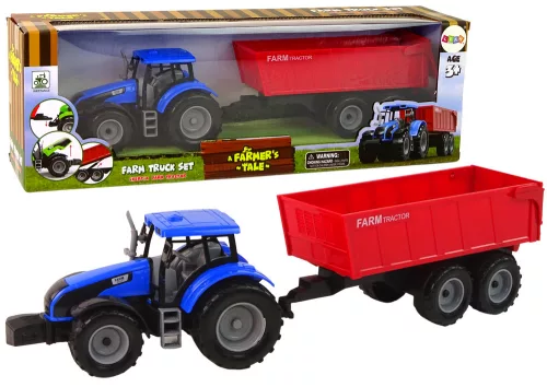 Traktor pótkocsival Mezőgazdasági jármű Kék Farm
