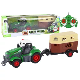   RC Traktor Távirányítós Traktor Mezőgazdasági Gép Pótkocsi Távirányító 1:24