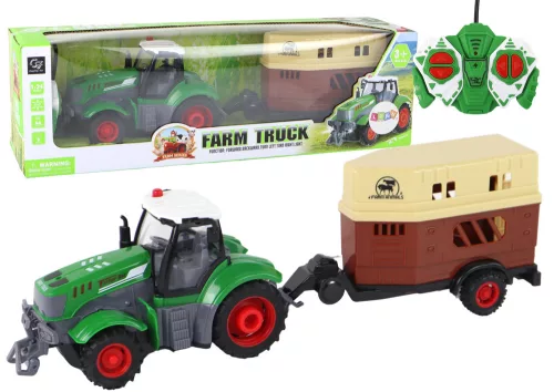 RC Traktor Távirányítós Traktor Mezőgazdasági Gép Pótkocsi Távirányító 1:24