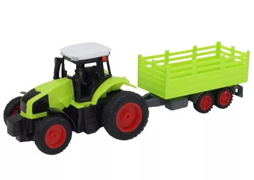 RC távirányítós traktor utánfutóval 1:16 zöld