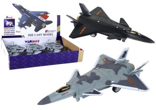 Súrlódásos meghajtású repülőgép modell fekete szürke