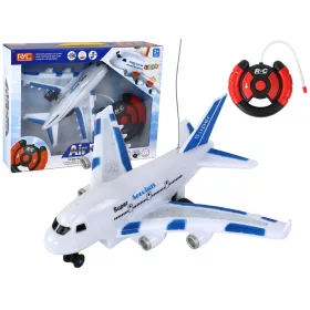   RC távirányítós fehér Aerobus repülőgép fényekkel és hangokkal