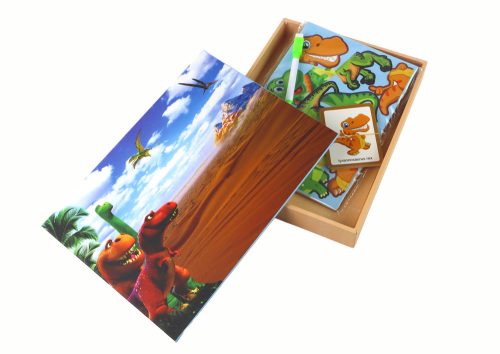 Mágneses Oktató Kirakós Készlet Dinoszauruszokkal